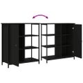vidaXL Komoda čierna 70x30x80 cm kompozitné drevo