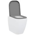 vidaXL WC sedadlo Sivá 47,5 x 35 x 3,6 cm Duroplast
