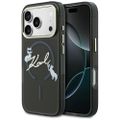 Obal Karl Lagerfeld pre iPhone 17 Pro 6,3" IML Choupettes Karl Script Logo MagSafe čierny
