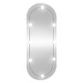 vidaXL Nástenné zrkadlo s LED svetlami 40x90 cm sklo oválne