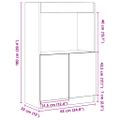 vidaXL Vysoká skrinka dub artisian 63x33x100 cm kompozitné drevo