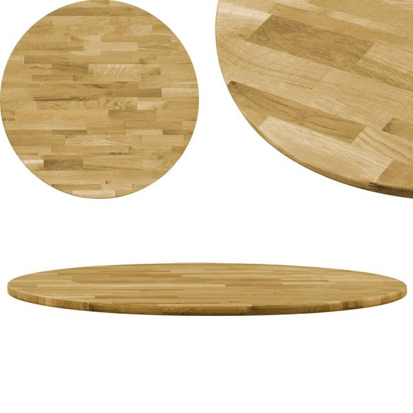vidaXL Stolová doska dubové drevo okrúhla 23 mm 900 mm
