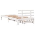 vidaXL Posteľný rám so zásuvkami biely 75x190 cm borovicový masív