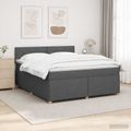 vidaXL Posteľ boxspring s matracom Tmavosivá 160 x 200 cm Látka