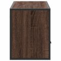vidaXL TV skrinka hnedý dub 100x31x39,5 cm kompozitné drevo a kov