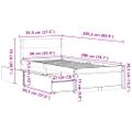 vidaXL Posteľ bez matraca voskovo hnedá 90x200 cm masívna borovica
