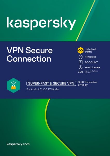 ESD Kaspersky VPN Secure Connection 5x 1 užívateľ 1 rok