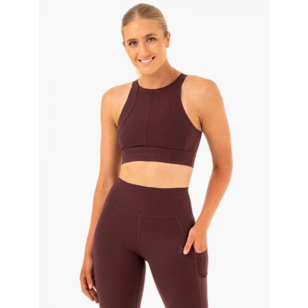 Športová podprsenka Reset High Impact Chocolate - Ryderwear, veľkosť M, veľkosť oblečenia M
