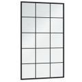 vidaXL Nástenné zrkadlá 6 ks čierne 100x60 cm kov