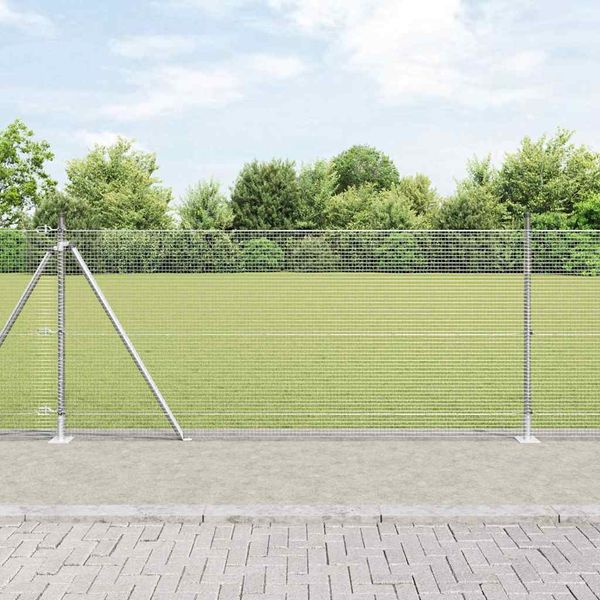 vidaXL Vonkajší zváraný drôtový plot s betónovým základom 25 x 0,8 m