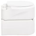 vidaXL Integrované kempingové WC biele 24+17 l HDPE a PP