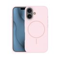 Puzdro Silicone Thin Mag pre iPhone 16e / 17e svetloružová