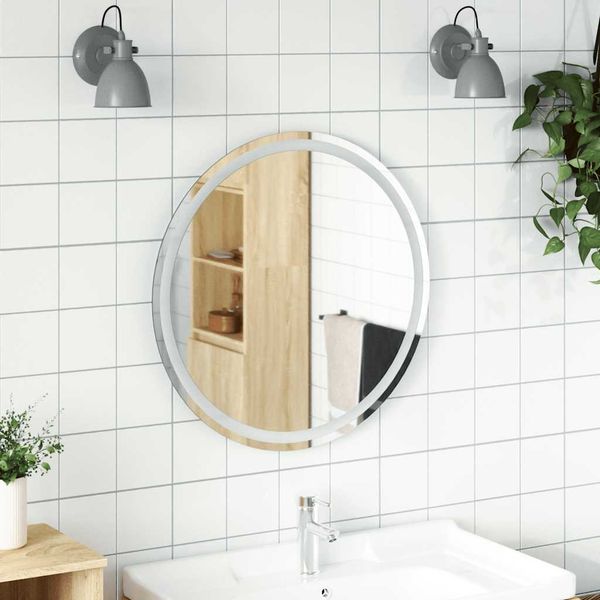 vidaXL LED kúpeľňové zrkadlo 70 cm okrúhle