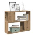 vidaXL skrinka na knihy/priehradka Artisan Dub 80x24x63 cm