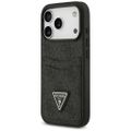 Guess 4G Double Card Triangle puzdro pre iPhone 17 Pro čierne