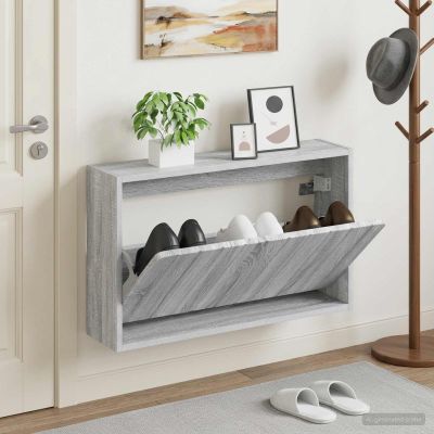 vidaXL Nástenný botník ZWOLLE 71 x 17 x 43 cm Kompozitné drevo