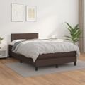 vidaXL Boxspring posteľ s matracom hnedá 120x200 cm umelá koža