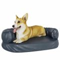 vidaXL Ergonomický penový matrac pre psa tmavomodrý 60x42cm umelá koža