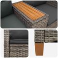 vidaXL Hojdačka s tabletou 2 -Seater 126 x 65 x 112 cm polyratan