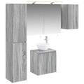 vidaXL Set kabinetov do kúpeľne 5 pcs Sivý Sonoma 50 x 14,5 x 70 cm