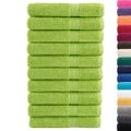 vidaXL Prémiové uteráky do sauny SOLUND 10 ks zelené 80x200cm 600 g/m2