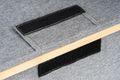 Úložný box G21 40 x 30 x 15 cm, bambusový s vekom, sivý
