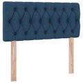 vidaXL Postel s úložným prostorem a matrací Modrá 100 x 200 cm Zamat