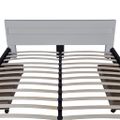 vidaXL Posteľ s matracom, LED, biela, umelá koža 180x200 cm