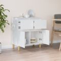 vidaXL Komoda biela 60x35x70 cm spracované drevo