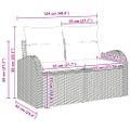 vidaXL Sada pohoviek 4 ks Čierna polyratan