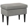 vidaXL Taburetka Svetlosivá 55 x 35 x 41 cm Zamat
