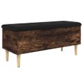 vidaXL Úložná lavička dymový dub 102x42x46 cm kompozitné drevo