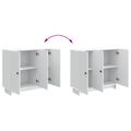 vidaXL Servírovacia skriňa Biela 89 x 34,5 x 80 cm Kompozitné drevo