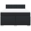 vidaXL Boxspring posteľ s matracom čierna 160x200 cm umelá koža