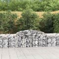 vidaXL Oblúkový gabionový kôš 11 ks 300x50x60/80 cm pozinkované železo