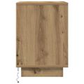 vidaXL Nočné skrinky s LED osvetlením 2 ks Dub Artisan 38x34x50 cm