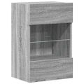 vidaXL Nástenné skrinky s LED osvetlením pre TV 2ks sivé sonoma 40x30x60,5cm