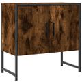 vidaXL Skrinka na umývadlo dymový dub 60x33x60 cm kompozitné drevo