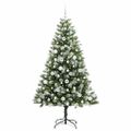 vidaXL Umelý vianočný stromček s umelým snehom 300 LED Teplá biela