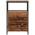 vidaXL Nočný stolík staré drevo 34x35,5x50 cm kompozitné drevo