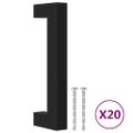 vidaXL Rukoväte na skrinku 20 ks čierne 96 mm nehrdzavejúca oceľ