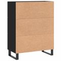 vidaXL Komoda čierna 69,5x34x90 cm kompozitné drevo