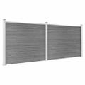 vidaXL Sada plotových panelov WPC 353x146 cm sivá