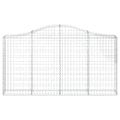 vidaXL Oblúkové gabiónové koše 6ks 200x30x100/120cm pozinkované železo
