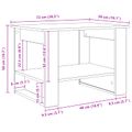 vidaXL Konferenčný stolík Remeselný dub 72 x 50 x 50 cm