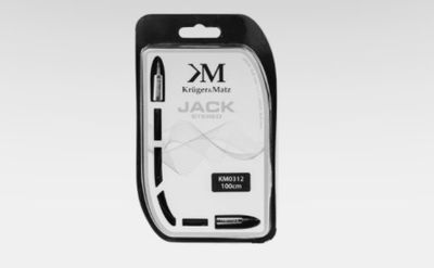 Kábel Audio Kruger&Matz KM0312P priamy Jack 3.5 stereo prepojovací 1m