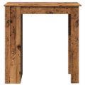 vidaXL barový stôl s policou Staré drevo 102x50x103,5 cm