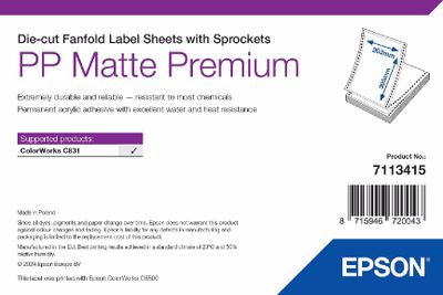 PP Matte Label Premium, 203mm x 305mm, 500 štítkov