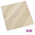 vidaXL Samo-lepiace podlahové dosky Béžový pruhovaný 30,5 x 30,5 cm