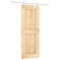 vidaXL Posuvné dvere 80 x 210 cm Masívne borovicové drevo (neupravené)